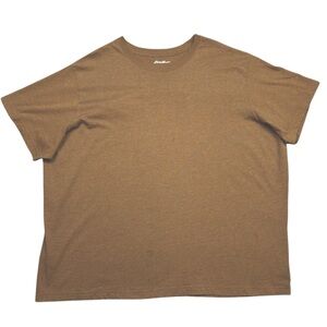 Eddie Bauer Light Sandy Brown Short Sleeve Cotton Blend  Crew Neck T-Shirt XXXL